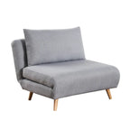 Fauteuil de repos pliant avec pieds escamotables et coussin de dossier – 75,5P x 41L x 30H