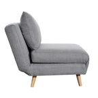 Fauteuil de repos pliant avec pieds escamotables et coussin de dossier – 75,5P x 41L x 30H