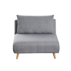 Fauteuil de repos pliant avec pieds escamotables et coussin de dossier – 75,5P x 41L x 30H