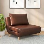 Fauteuil de repos pliant avec pieds escamotables et coussin de dossier – 75,5P x 41L x 30H