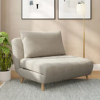 Fauteuil de repos pliant avec pieds escamotables et coussin de dossier – 75,5P x 41L x 30H