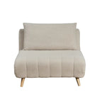 Fauteuil de repos pliant avec pieds escamotables et coussin de dossier – 75,5P x 41L x 30H