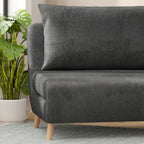 Fauteuil de repos pliant avec pieds escamotables et coussin de dossier – 75,5P x 41L x 30H