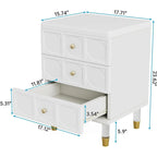 Table de chevet avec 3 tiroirs, table d'appoint de chambre haute avec rangement pour chambre à coucher, salon