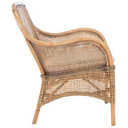 Fauteuil d'appoint Rosalia Coastal en rotin avec coussin – 23,4 L x 24,8 P x 32,7 H – 23Lx25Px33H