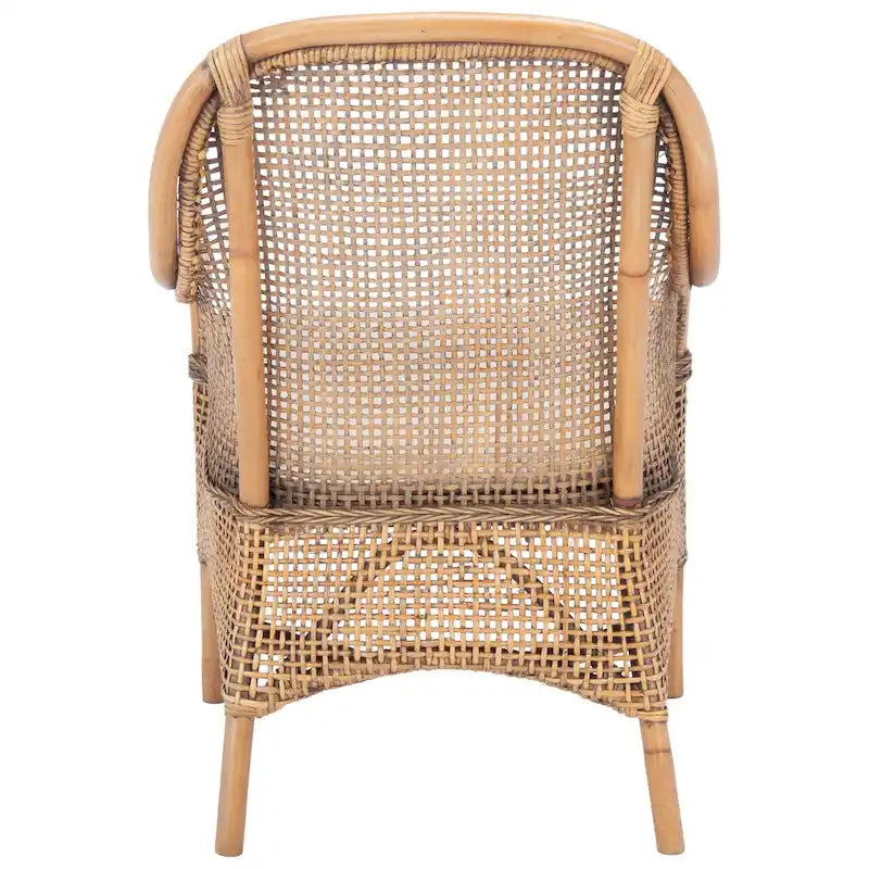 Fauteuil d'appoint Rosalia Coastal en rotin avec coussin – 23,4 L x 24,8 P x 32,7 H – 23Lx25Px33H
