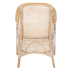 Fauteuil d'appoint Rosalia Coastal en rotin avec coussin – 23,4 L x 24,8 P x 32,7 H – 23Lx25Px33H