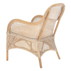 Fauteuil d'appoint Rosalia Coastal en rotin avec coussin – 23,4 L x 24,8 P x 32,7 H – 23Lx25Px33H