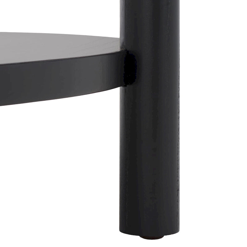 Table basse ronde à 2 niveaux en marbre Couture Aive - 35 po L x 35 po P x 17 po H - 35L x 35P x 17H