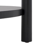Table basse ronde à 2 niveaux en marbre Couture Aive - 35 po L x 35 po P x 17 po H - 35L x 35P x 17H