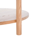 Table basse ronde à 2 niveaux en marbre Couture Aive - 35 po L x 35 po P x 17 po H - 35L x 35P x 17H