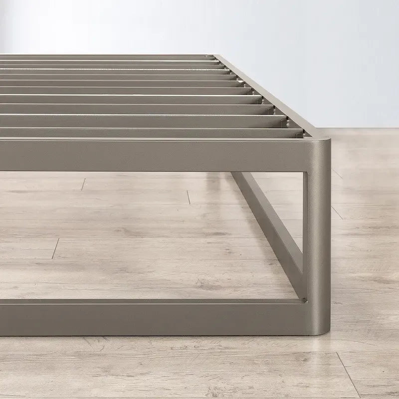 Cadre de lit plateforme en métal robuste de 12 pouces McAlpin gris