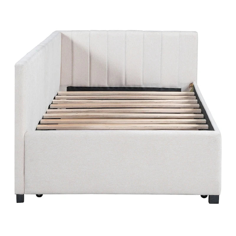 Lit de repos rembourré de taille double avec lit gigogne