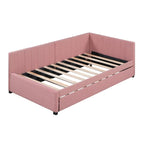 Lit de repos rembourré de taille double avec lit gigogne