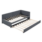 Lit de repos rembourré de taille double avec lit gigogne