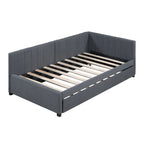 Lit de repos rembourré de taille double avec lit gigogne