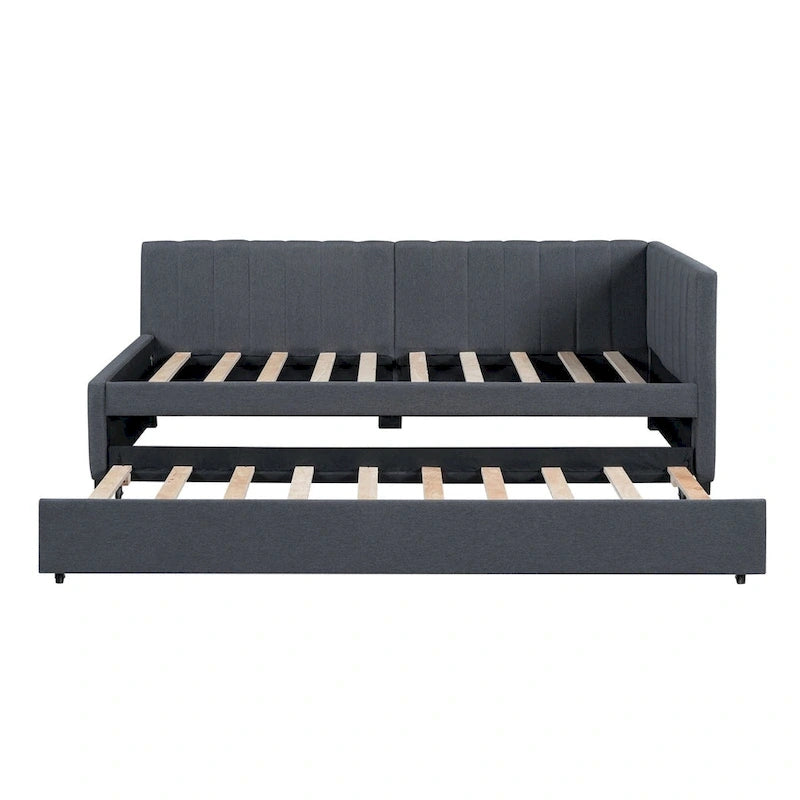 Lit de repos rembourré de taille double avec lit gigogne