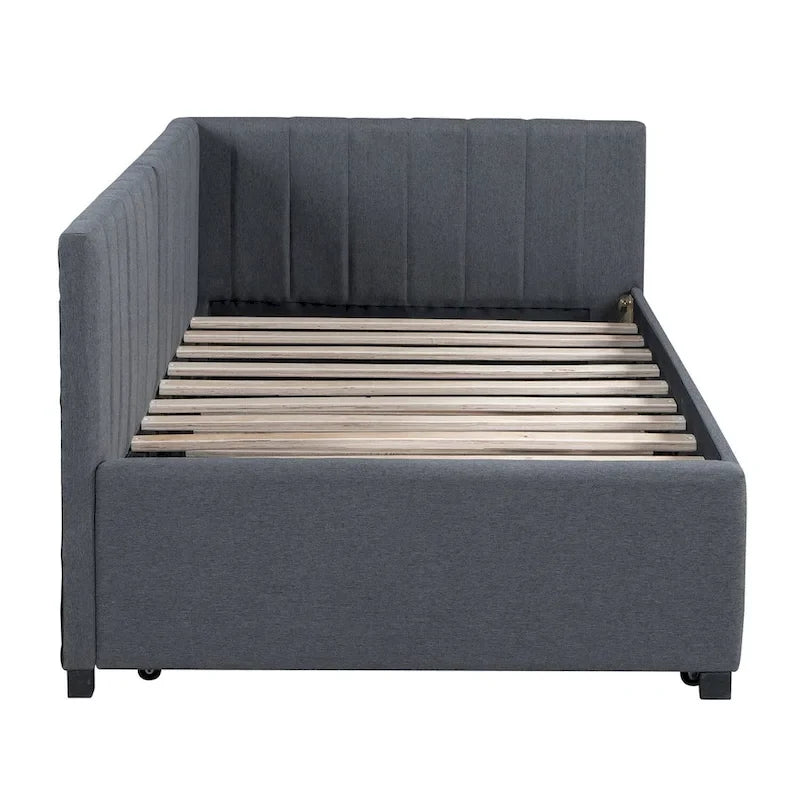 Lit de repos rembourré de taille double avec lit gigogne