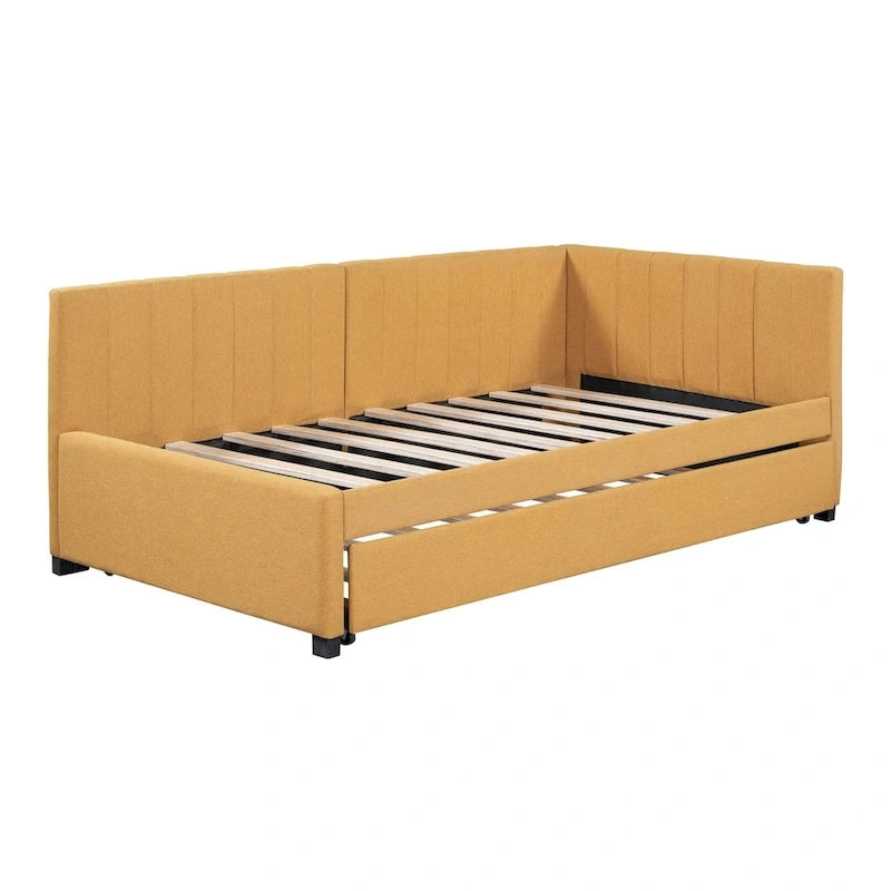 Lit de repos rembourré de taille double avec lit gigogne