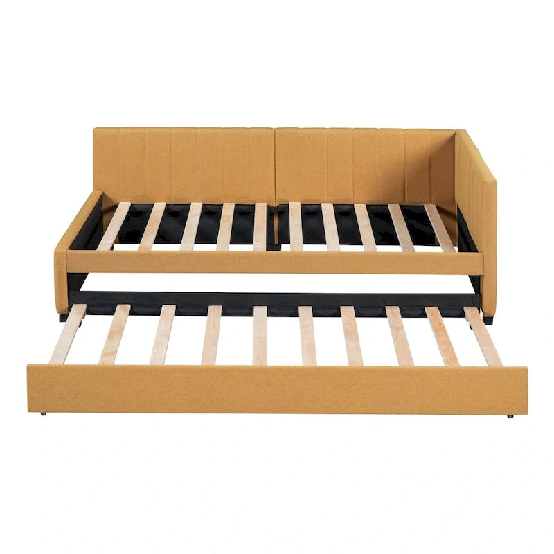 Lit de repos rembourré de taille double avec lit gigogne