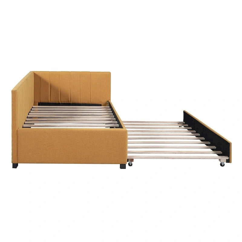 Lit de repos rembourré de taille double avec lit gigogne