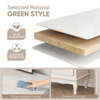 Commode à 7 tiroirs avec pieds en bois massif et finition peinte