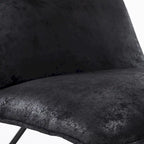 Fauteuil d'appoint en similicuir d'inspiration scandinave LUE BONA avec dossier réglable - 80 H x 56,4 L x 60 P cm