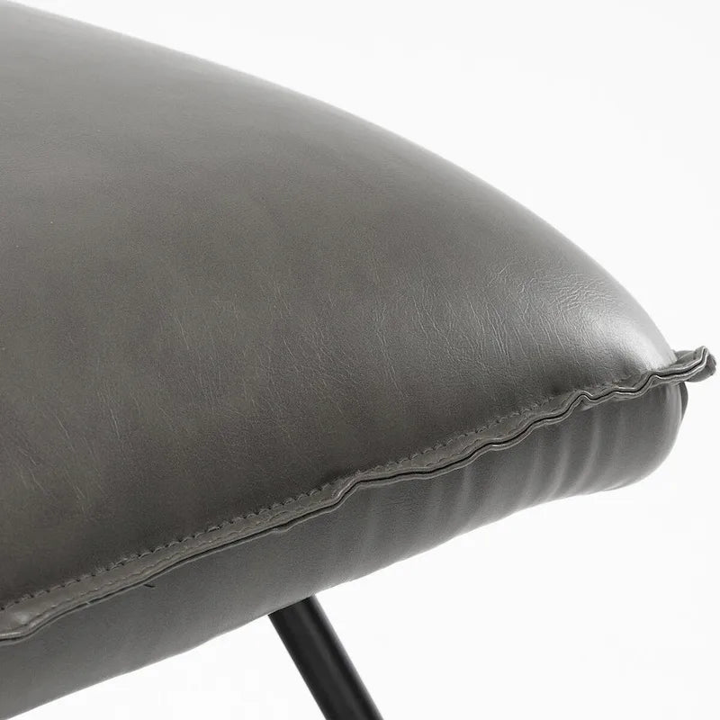 Fauteuil d'appoint en similicuir d'inspiration scandinave LUE BONA avec dossier réglable - 80 H x 56,4 L x 60 P cm