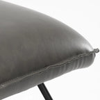 Fauteuil d'appoint en similicuir d'inspiration scandinave LUE BONA avec dossier réglable - 80 H x 56,4 L x 60 P cm