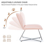 Fauteuil d'appoint en similicuir d'inspiration scandinave LUE BONA avec dossier réglable - 80 H x 56,4 L x 60 P cm