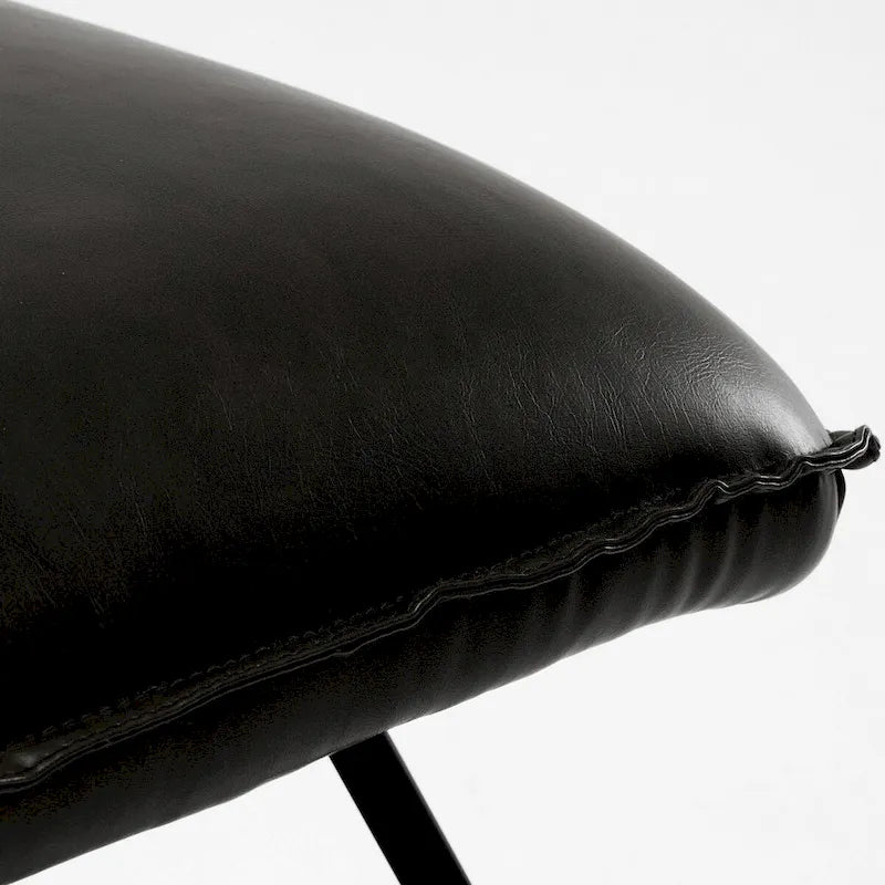 Fauteuil d'appoint en similicuir d'inspiration scandinave LUE BONA avec dossier réglable - 80 H x 56,4 L x 60 P cm