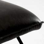 Fauteuil d'appoint en similicuir d'inspiration scandinave LUE BONA avec dossier réglable - 80 H x 56,4 L x 60 P cm