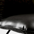 Fauteuil d'appoint en similicuir d'inspiration scandinave LUE BONA avec dossier réglable - 80 H x 56,4 L x 60 P cm