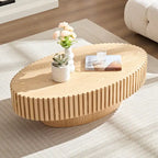 Table Basse Tambour Artisanale Moderne