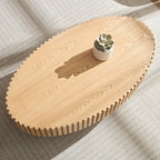 Table Basse Tambour Artisanale Moderne