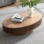 Table Basse Tambour Artisanale Moderne
