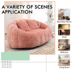 Canapé deux places pouf à dossier haut en chenille, confortable et durable