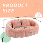 Canapé deux places pouf à dossier haut en chenille, confortable et durable