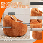 Canapé deux places pouf à dossier haut en chenille, confortable et durable