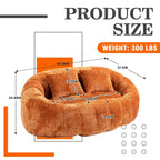 Canapé deux places pouf à dossier haut en chenille, confortable et durable