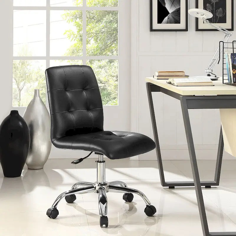 Chaise de bureau Prim sans accoudoirs à dossier mi-hauteur