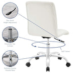 Chaise de bureau Prim sans accoudoirs à dossier mi-hauteur