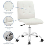 Chaise de bureau Prim sans accoudoirs à dossier mi-hauteur