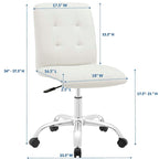 Chaise de bureau Prim sans accoudoirs à dossier mi-hauteur
