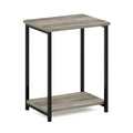 Table d'appoint industrielle simple avec cadre en métal, 1 pièce, expresso