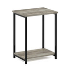 Table d'appoint industrielle simple avec cadre en métal, 1 pièce, expresso