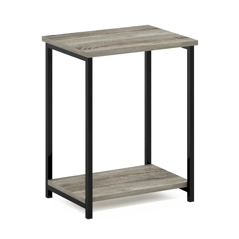 Table d'appoint industrielle simple avec cadre en métal, 1 pièce, expresso