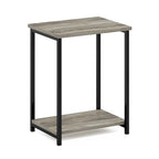 Table d'appoint industrielle simple avec cadre en métal, 1 pièce, expresso