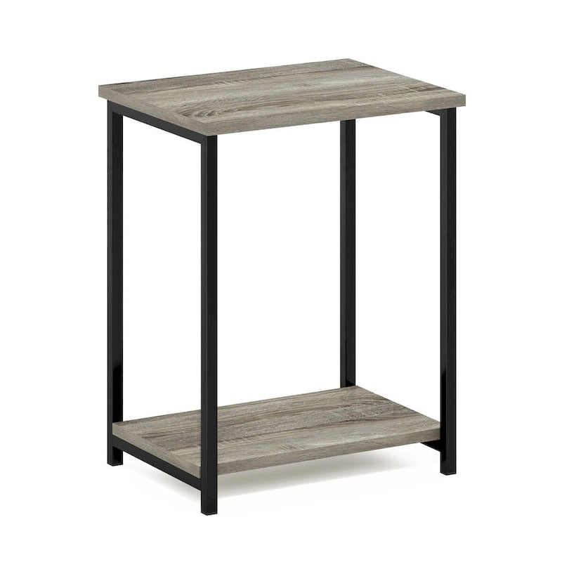 Table d'appoint industrielle simple avec cadre en métal, 1 pièce, expresso