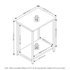 Table d'appoint industrielle simple avec cadre en métal, 1 pièce, expresso